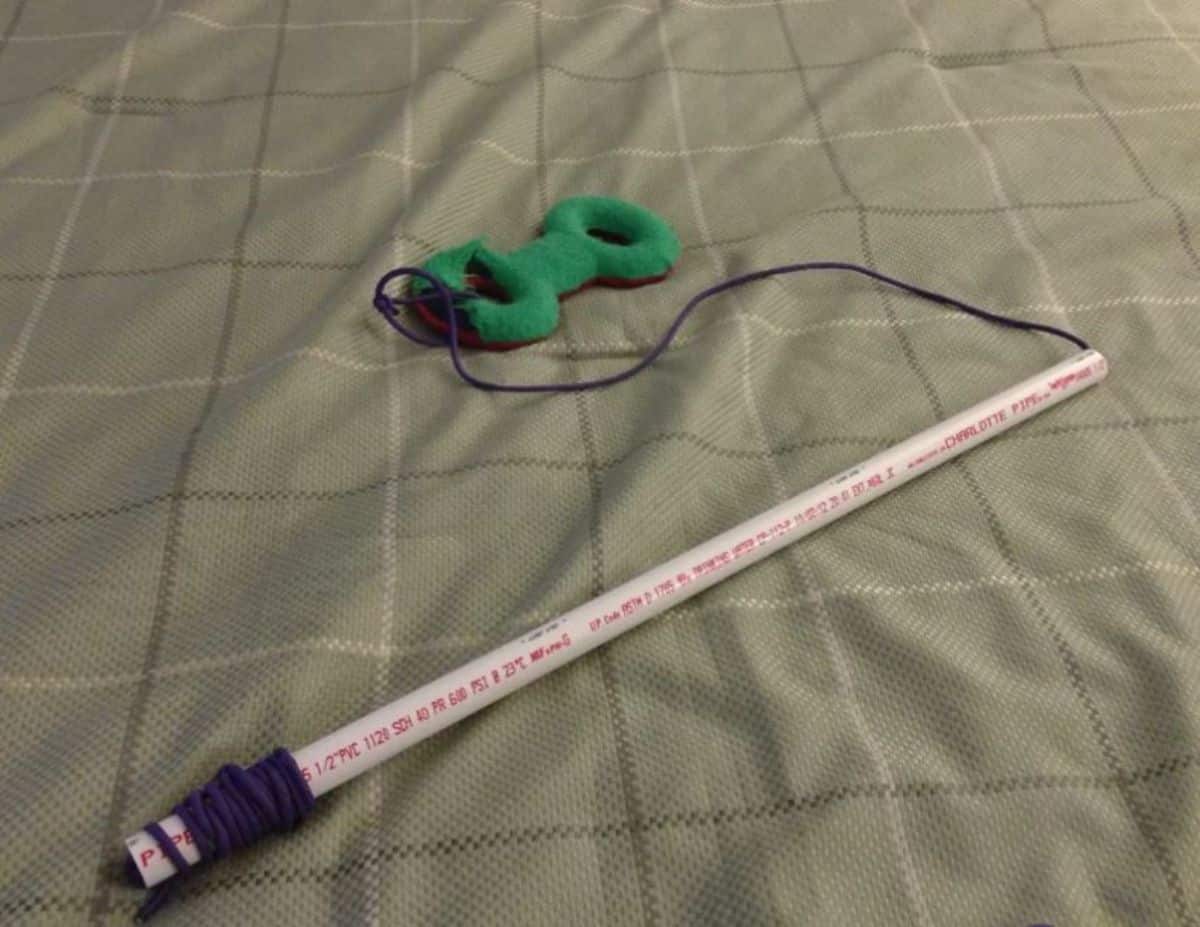 DIY fishing pole toy 