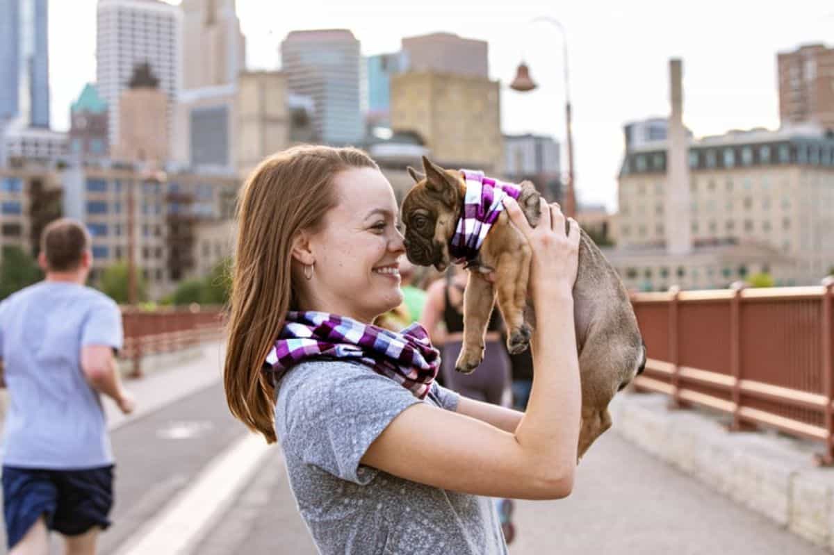 matchy scarf for dog and dog owner