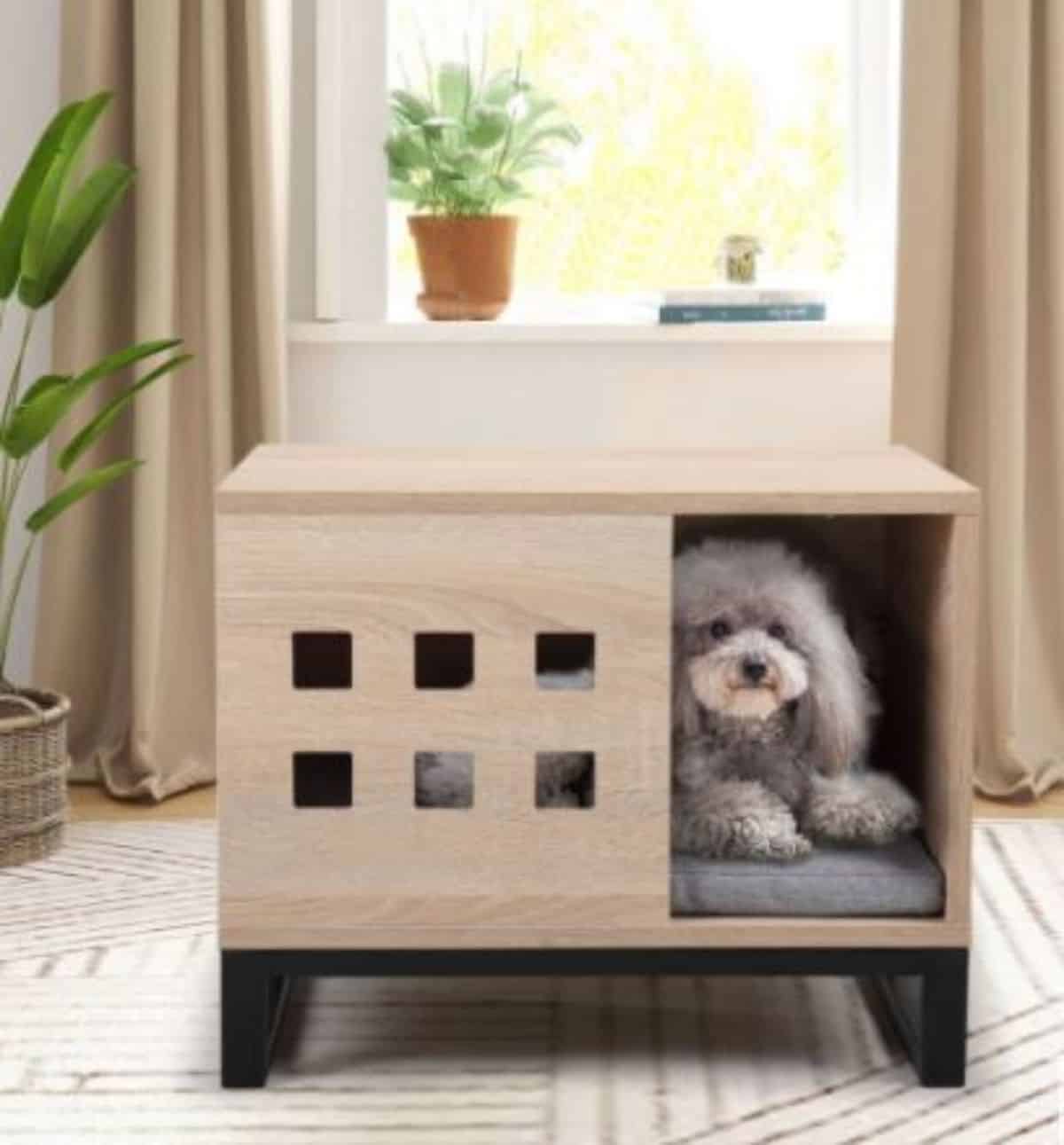 minimalist dog crate idea