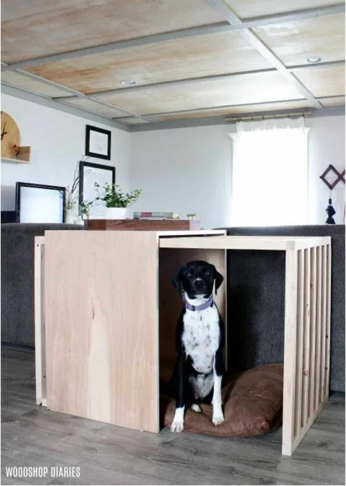 DIY sliding dog crate