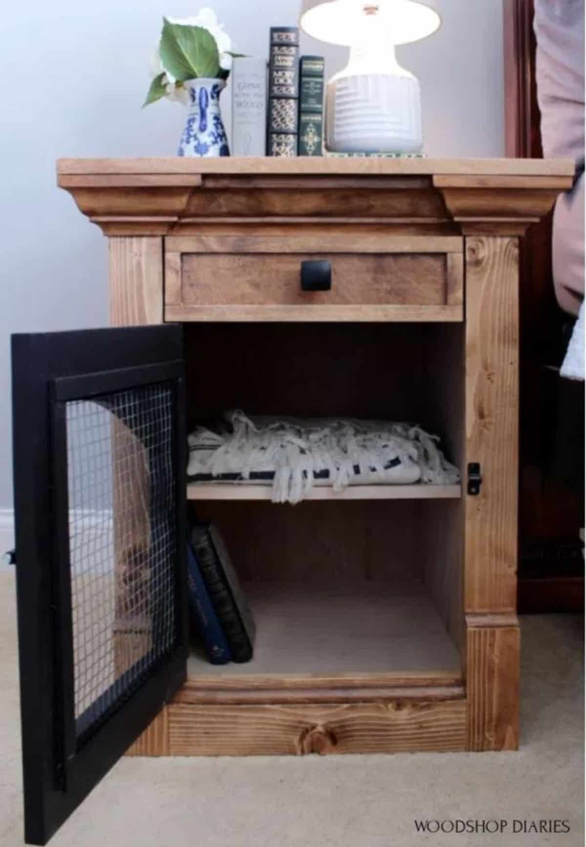 night stand bed side table dog crate